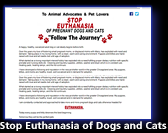Stop Euthanasia of Dogs and Cats website